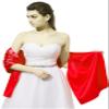 DDNFO Womens Satin Scarf Long Lightweight Shawls Bridesmaid Wedding Wrap Scarf Pashmina (DMPJ) (Black) view 2