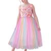 Girls Dress Multicolor Rainbow Floral Bloom Party Wedding Pageant Size 8 view 1