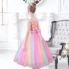 Girls Dress Multicolor Rainbow Floral Bloom Party Wedding Pageant Size 8 view 4