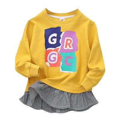 Kids & Toddler Sweatshirt Long Sleeve Cotton Pullover Sweatshirt Tops Sport Tops for Kids (Yellow, 4-5 Years)