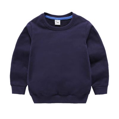 Baby Toddler Boy's Sweatshirt Long Sleeve Loose Warm Cotton Pullover Tops Sport Tops for Kids (Dark Blue, 1-2 Years)