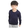 Baby Toddler Boy's Sweatshirt Long Sleeve Loose Warm Cotton Pullover Tops Sport Tops for Kids (Dark Blue, 1-2 Years) view 3