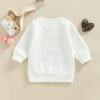 Kayotuas Toddler Baby Crewneck Sweatshirt Cute Letter Print Long Sleeve Shirts Pullover Tops Valentines Day Outfit Spring Clothes (MR STEAL YOUR HEART White,18-24 Months) view 4