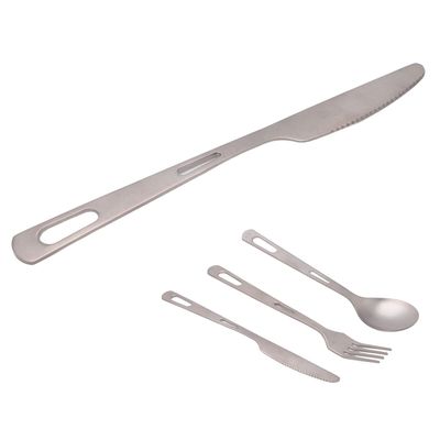 Titanium Spork (spoon Fork) with Bottle Opener, Camping Utensils Fork Knife Spoon Metal Silverware Utensils for Hiking and Picnic(#1)