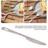 Titanium Spork (spoon Fork) with Bottle Opener, Camping Utensils Fork Knife Spoon Metal Silverware Utensils for Hiking and Picnic(#1) view 3