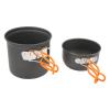 Restokki 5pcs Camping Cookware Mess Kit, Camping Pots and Pans Set with Portable Stove for Backpacking, Hiking, Car Camping(#1) view 1