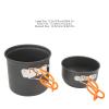 Restokki 5pcs Camping Cookware Mess Kit, Camping Pots and Pans Set with Portable Stove for Backpacking, Hiking, Car Camping(#1) view 4