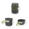 Restokki 5pcs Camping Cookware Mess Kit, Camping Pots and Pans Set with Portable Stove for Backpacking, Hiking, Car Camping(#2) view 4