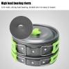 Restokki Cooking Pot Set, Camping Pots and Pans Set with Tableware Non Stick Camping Cookware Mess Kit for Picnic Fishing(Green) view 4