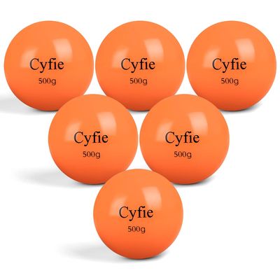 Cyfie Heavy Weighted Baseball/Softball for Hitting, Heavy Balls for Hitting, Batting Training, Pitching Practice and Throwing, plyo balls, plyo baseball, softball pitching training aids 6-Pack-Orange