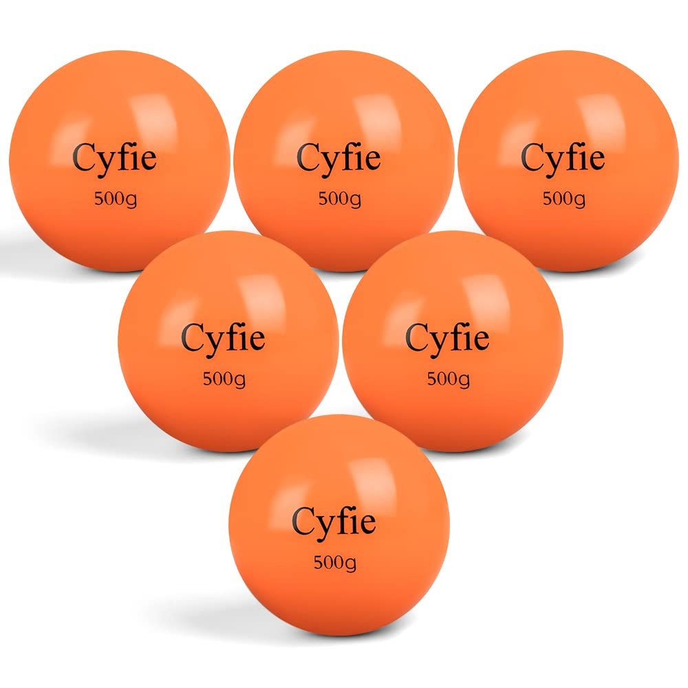 Cyfie Heavy Weighted Baseball/Softball for Hitting, Heavy Balls for Hitting, Batting Training, Pitching Practice and Throwing, plyo balls, plyo baseball, softball pitching training aids 6-Pack-Orange