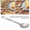 Titanium Spork (spoon Fork) with Bottle Opener, Camping Utensils Fork Knife Spoon Metal Silverware Utensils for Hiking and Picnic(#3) view 3