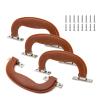 Piutouyar 14.4cm / 5.67Inches Plastic Luggage Trunk Pull Handle, Antique Suitcase Side Holder for Briefcase, Luggage, Toolbox, Musical Box, Brown(3Pcs) view 2