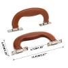 Piutouyar 14.4cm / 5.67Inches Plastic Luggage Trunk Pull Handle, Antique Suitcase Side Holder for Briefcase, Luggage, Toolbox, Musical Box, Brown(3Pcs) view 3