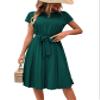BBcoch Summer Midi Dresses for Women Petite Flowy Pleated A Line Dress Dark Green Medium view 1
