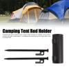 Heavy Duty Tent Stakes, Multiuse Metal Tent Stakes Lightweight, Portable Tent Pegs with Rod Holder,Outdoor Camping Pegs for Tent Tarp Canopy view 3