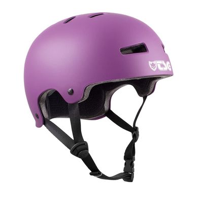 TSG Evolution Bike & Skate Helmet w/Snug Fit | for Cycling, BMX, Skateboarding, Rollerblading, Roller Derby, E-Boarding, E-Skating, Longboarding, Park Skating, Urban | EPS, Satin Purple Magic, LXL