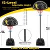 Goplus Portable Basketball Hoop Outdoor Indoor, 4.25-10FT 12-Level Adjustable Basketball Goal w/ 44 Shatterproof Backboard, Fillable Base, Basketball Stand System for Youth Adults view 2