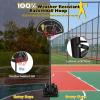 Goplus Portable Basketball Hoop Outdoor Indoor, 4.25-10FT 12-Level Adjustable Basketball Goal w/ 44 Shatterproof Backboard, Fillable Base, Basketball Stand System for Youth Adults view 3