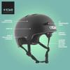 TSG Evolution Bike & Skate Helmet w/Snug Fit | for Cycling, BMX, Skateboarding, Rollerblading, Roller Derby, E-Boarding, E-Skating, Longboarding, Park Skating, Urban | EPS, Satin Gentle Red, S/M view 2
