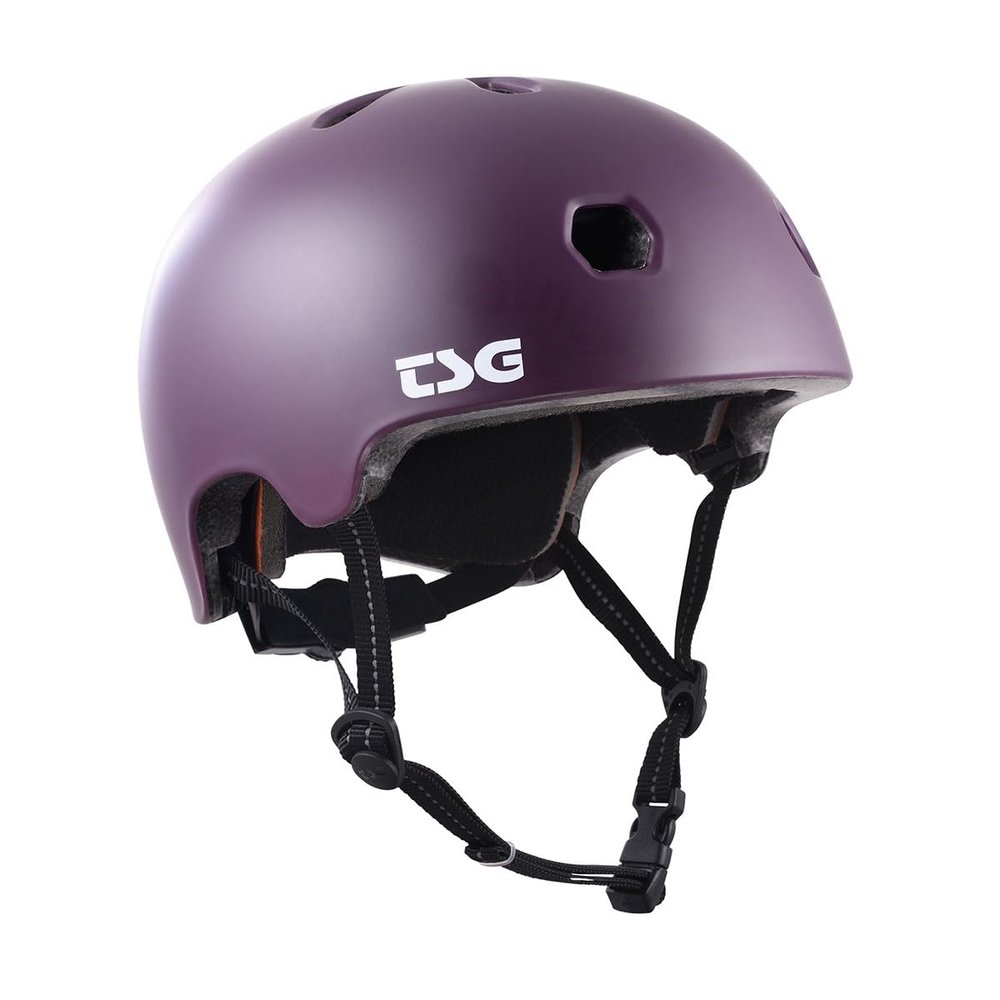 TSG Meta Skate & Bike Helmet w/Dial Fit System | for Cycling, BMX, Skateboarding, Rollerblading, Roller Derby, E-Boarding, E-Skating, Longboarding, Satin Eggplant, L/XL