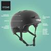 TSG Meta Skate & Bike Helmet w/Dial Fit System | for Cycling, BMX, Skateboarding, Rollerblading, Roller Derby, E-Boarding, E-Skating, Longboarding, Satin Eggplant, L/XL view 3