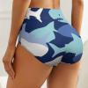 Camouflage Pattern with Cute Sharks Full Coverage Ladies Panties High Waisted Underpants Soft Underwear for Women M view 3