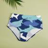 Camouflage Pattern with Cute Sharks Full Coverage Ladies Panties High Waisted Underpants Soft Underwear for Women M view 4