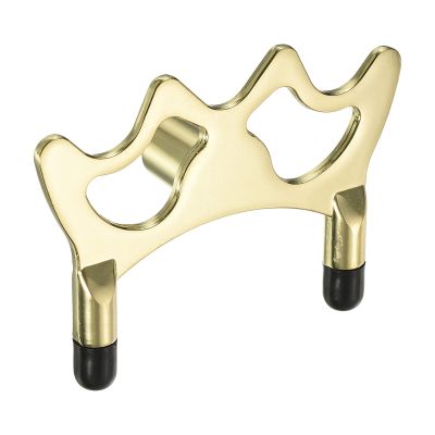 PATIKIL Billiard Bridge Head, Low Fork Pool Cue Stick Bridge Screw-On Metal Billiard Accessories with Rubber Sleeves for Pool Table, Gold Tone