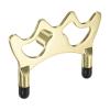 PATIKIL Billiard Bridge Head, Low Fork Pool Cue Stick Bridge Screw-On Metal Billiard Accessories with Rubber Sleeves for Pool Table, Gold Tone view 1