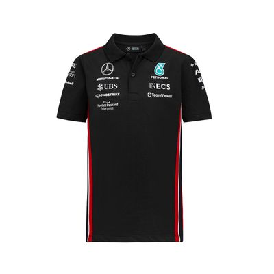 Mercedes AMG Petronas Formula One Team - Kids 2023 Team Polo - Black - Size: XXXS (1/2 Years)