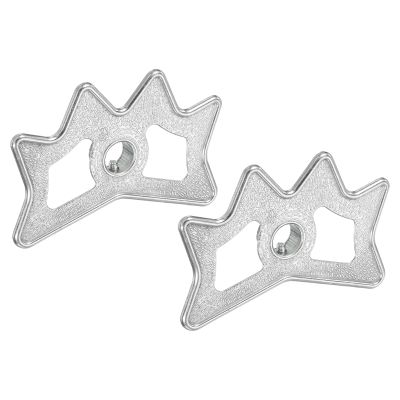PATIKIL Billiard Bridge Head, 2 Pack Aluminum Alloy Pool Billiard Cue Stick Bridge Plug-in Billiard Accessories for Pool Table, Silver Tone