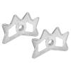 PATIKIL Billiard Bridge Head, 2 Pack Aluminum Alloy Pool Billiard Cue Stick Bridge Plug-in Billiard Accessories for Pool Table, Silver Tone view 1