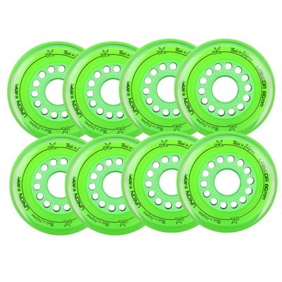 Labeda Inline Roller Hockey Skate Wheels Union Green 80mm Set of 8