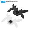 PATIKIL Billiard Bridge Head, 4 Pack Plastic Pool Billiard Cue Stick Bridge Plug-in Multifunction Billiard Accessories for Pool Table, White Black view 3