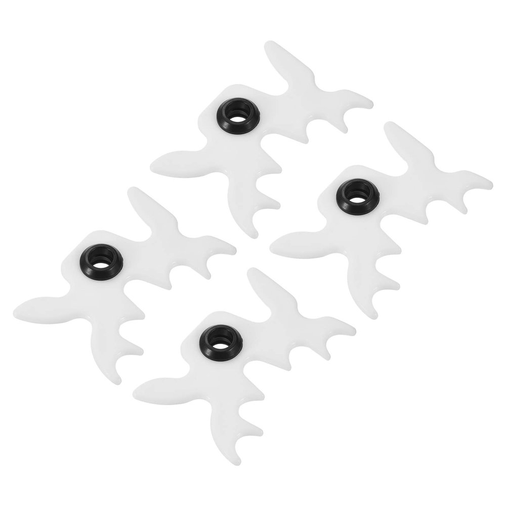 PATIKIL Billiard Bridge Head, 4 Pack Plastic Pool Billiard Cue Stick Bridge Plug-in Multifunction Billiard Accessories for Pool Table, White