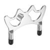 PATIKIL Billiard Bridge Head, Low Fork Pool Cue Stick Bridge Screw-On Metal Billiard Accessories with Rubber Sleeves for Pool Table, Silver Tone view 1