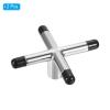 PATIKIL Billiard Bridge Head, 2 Pack Cross Pool Cue Stick Bridge Screw-On Metal Billiard Accessories with Rubber Sleeves for Pool Table, Silver Tone view 3
