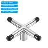 PATIKIL Billiard Bridge Head, 2 Pack Cross Pool Cue Stick Bridge Screw-On Metal Billiard Accessories with Rubber Sleeves for Pool Table, Silver Tone view 4