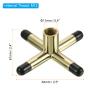 PATIKIL Billiard Bridge Head, 2 Pack Cross Pool Cue Stick Bridge Screw-On Metal Billiard Accessories with Rubber Sleeves for Pool Table, Gold Tone view 2