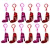 Mardi Gras Spot 8cm Red & Silver Flip Sequin Plush High Heel with Clip (Dozen) view 1