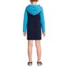 Lands' End G Terry Kangaroo Cover Up Deep Sea Navy Colorblock Kids Xxs view 2