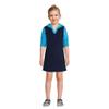 Lands' End G Terry Kangaroo Cover Up Deep Sea Navy Colorblock Kids Xxs view 4
