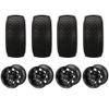 10" Matte Black Golf Cart Wheels and Tires Combo (20x10-10 Turf) Set of 4 view 1