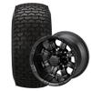 10" Matte Black Golf Cart Wheels and Tires Combo (20x10-10 Turf) Set of 4 view 2