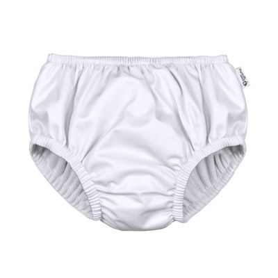i play. by green sprouts Reusable, Eco Pull-up Swim Diaper, UPF 50, 12 mo, White, Patented Design, STANDARD 100 by OEKO-TEX Certified