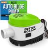 Automatic Bilge Pumps for Boats 12v 750 GPH Auto Bilge Pump Submersible with Built-In Float Switch, 3/4 Inch Outlet, 12 Volt Marine Compatible with Bass, Jon Boats, and More view 1