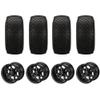 10" Matte Black Golf Cart Wheels and Tires Combo (20x10-10 Turf) Set of 4 view 2