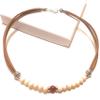10 Inch Red Turquoise Wood Bead Micro Suede Leather Anklet Casual Boho Swim Jewelry Gift Boxed view 1