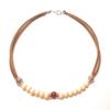 10 Inch Red Turquoise Wood Bead Micro Suede Leather Anklet Casual Boho Swim Jewelry Gift Boxed view 4